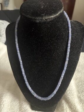 Delicate 14k Gold 100.00 ct. Tanzanite Lavender Bead Necklace - Women Jewelry